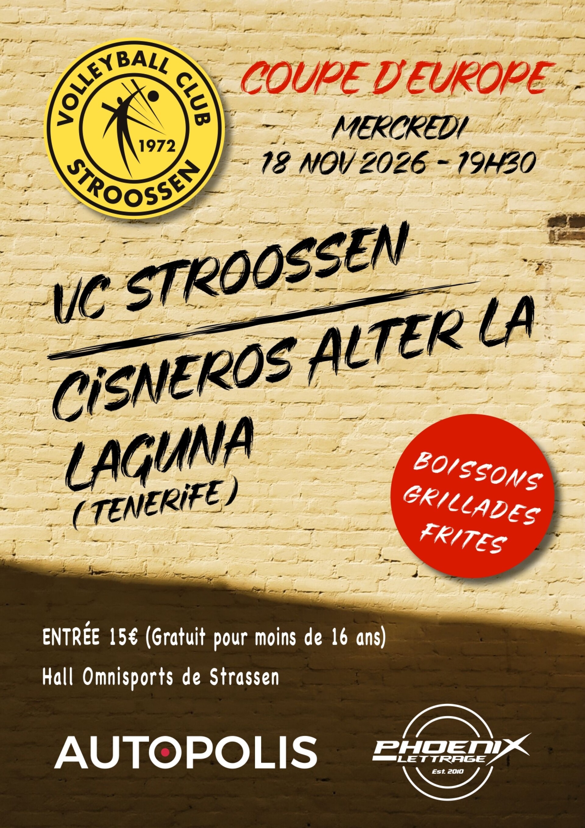 Coupe d’Europe - VC Stroossen vs Cisneros Alter La Laguna (Tenerife)