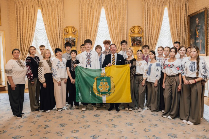 S.A.R. le Grand-Duc a accueilli les jeunes Ukrainiens de Boutcha au Palais grand-ducal le lundi 13 juillet 2026