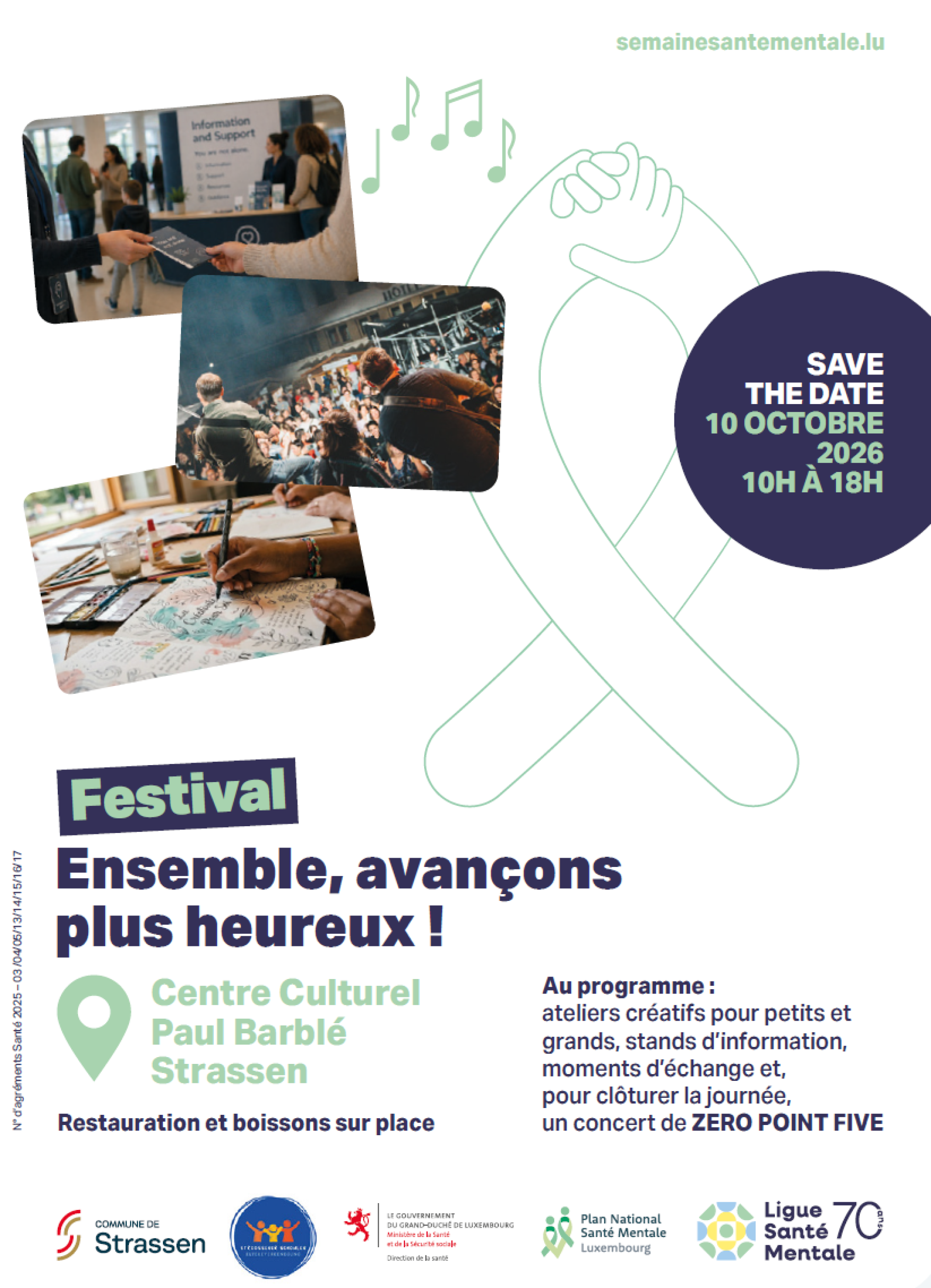 Affiche du festival Ensemble, avançons plus heureux !